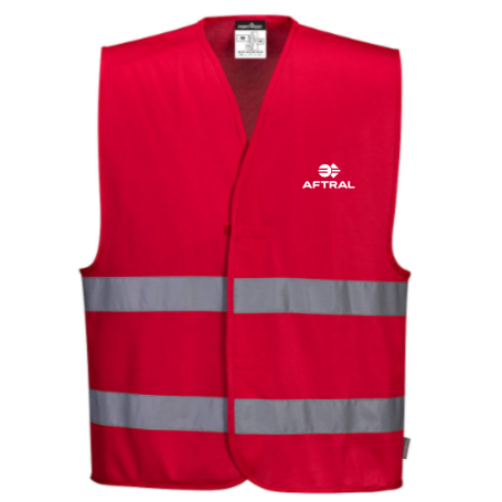 GILET F474 MARQUAGE DOS AFTRAL